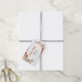 Boho Terracotta Pampas Grass Baby Dusche Geschenkanhänger (Mit Garn)