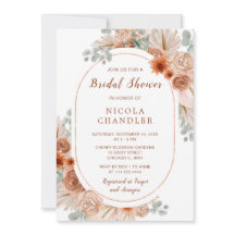 Boho Terracotta Pampas Grass Brautparty