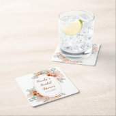 Boho Terracotta Pampas Grass Brautparty Rechteckiger Pappuntersetzer (Vor Ort)