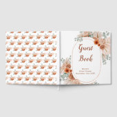 Boho Terracotta Pampas Grass Bridal Shower Gästebuch (Voll)