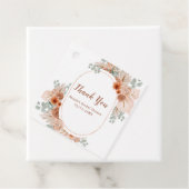 Boho Terracotta Pampas Grass Bridal Shower Geschenkanhänger (Beispiel)