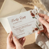 Boho Terracotta Pampas Grass Floral Wedding RSVP Karte