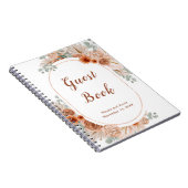 Boho Terracotta Pampas Grass Gästebuch Notizblock (Rechte Seite)