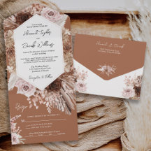 Boho Terracotta Pampas Grass mit UAWG Wedding