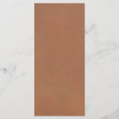 Boho Terracotta Pampas Grass Orchid Menükarte (Rückseite)