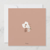 Boho Terracotta Pampas Grass Orchid Wedding Save The Date (Rückseite)