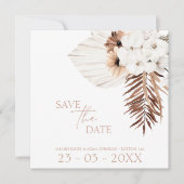 Boho Terracotta Pampas Grass Orchid Wedding Save The Date (Vorderseite)