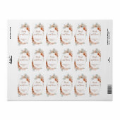 Boho Terracotta Pampas Grass Registry Adressaufkleber (Vorne)