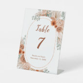 Boho Terracotta Pampas Grass Sockelschild (Vorderseite)