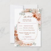Boho Terracotta Pampas Grass UAWG RSVP Karte (Vorderseite)