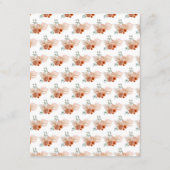 Boho Terracotta Pampas Grass Wedding Details Begleitkarte (Rückseite)