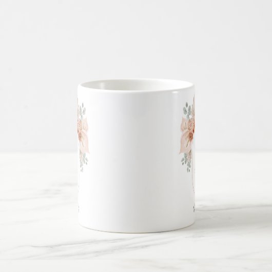 Boho Terracotta Pampas Grass Wedding Kaffeetasse (Mittel)