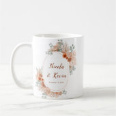 Boho Terracotta Pampas Grass Wedding Kaffeetasse (Links)
