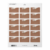 Boho Terracotta Pampas Grass Wedding Label Adressaufkleber (Vorne)