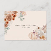 Boho Terracotta Pampas Pumpkins Falldetails Begleitkarte (Rückseite)