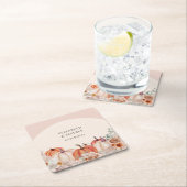 Boho Terracotta Pampas Pumpkins Hochzeit im Herbst Rechteckiger Pappuntersetzer (Vor Ort)