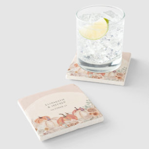 Boho Terracotta Pampas Pumpkins Hochzeit im Herbst Steinuntersetzer