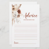 Boho Terracotta Pampas Ratschlag für die Mama (Vorne/Hinten)