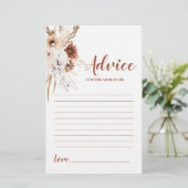 Boho Terracotta Pampas Ratschlag für die Mama (Stehend Vorderseite)