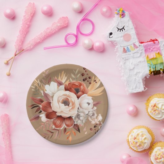 Boho Terracotta Party Pappteller (Party)