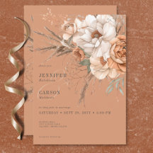 Boho Terracotta Peach & Cream Floral Wedding
