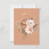 Boho Terracotta Peach & Cream Floral Wedding Save The Date (Rückseite)