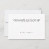 Boho Terracotta Peach & Cream Floral White Wedding Dankeskarte (Rückseite)