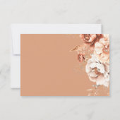 Boho Terracotta Peach & Cream RSVP Karte (Rückseite)