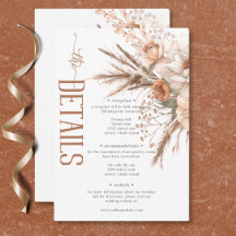 Boho Terracotta Peach & Creme Floral Weiße Details