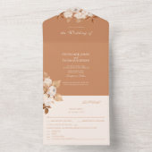 Boho Terracotta Peonies All in One Wedite Einladun Einladung (Innen Boden)