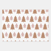 Boho Terracotta Pink Weißer Weihnachtsbaum Urlaub Geschenkpapier Set (Vorderseite 3)