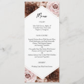 Boho Terracotta Printable Floral Wedding Menu Card Einladung (Vorderseite)