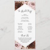 Boho Terracotta Printable Wedding Ceremony Program Einladung (Rückseite)