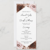 Boho Terracotta Printable Wedding Ceremony Program Einladung (Vorderseite)