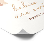 Boho Terracotta Rainbow Babies sind Süßigkeiten Poster (Ecke)