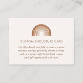 Boho Terracotta Rainbow Baby Dusche Custom Begleitkarte (Vorderseite)