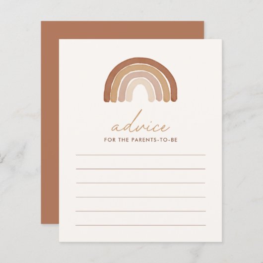 Boho Terracotta Rainbow Baby Showberatung (Vorne/Hinten)