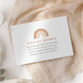 Boho Terracotta Rainbow Display Dusche Begleitkarte