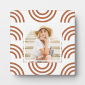 Boho Terracotta Rainbow Foto Fotoplatte (Vorderseite)