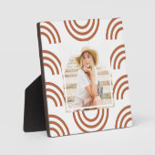 Boho Terracotta Rainbow Foto Fotoplatte (Vorderseite)