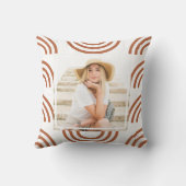 Boho Terracotta Rainbow Foto Kissen (Rückseite)