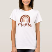 Boho Terracotta Rainbow Mama T-Shirt (Vorderseite)
