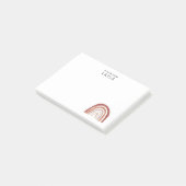 Boho Terracotta Rainbow Post-it Klebezettel (angewinkelt)