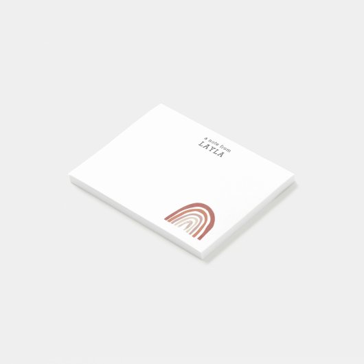 Boho Terracotta Rainbow  Post-it Klebezettel (angewinkelt)