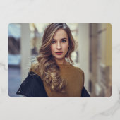 Boho terracotta Retro-Skript-Foto Sweet 16 Folieneinladung (Rückseite)