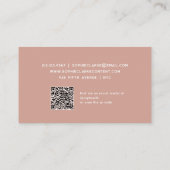 Boho Terracotta | Retro-Skript mit QR-Code Visitenkarte (Rückseite)