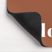 Boho Terracotta Retro Typografie Personalisiert Mousepad (Ecke)