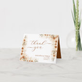 Boho Terracotta Rose Calla Lily Wedding Vielen Dan Dankeskarte (Vorderseite)