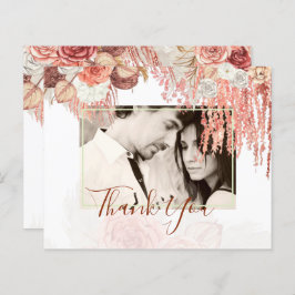 Boho Terracotta Rose Pampas Grass Floral Wedding