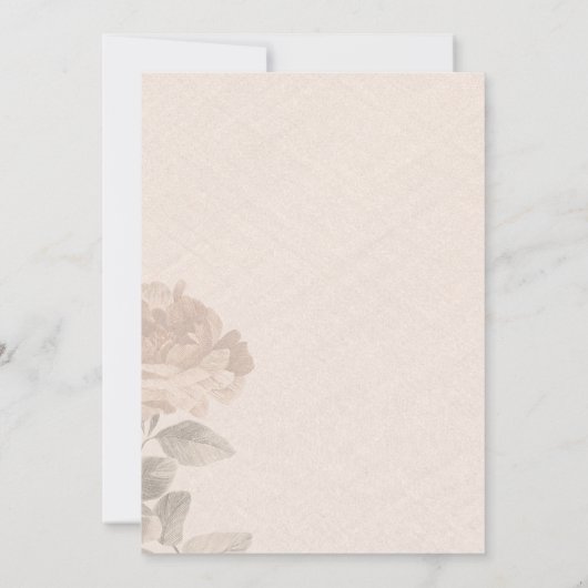 Boho Terracotta Rose Sage Greenery Wedding | Einladung (Rückseite)